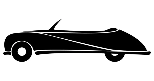 Silueta de coche en formato de vector de fondo blanco . — Vector de stock