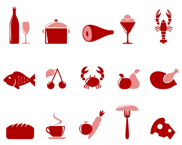 Icons food set. — Stock Vector