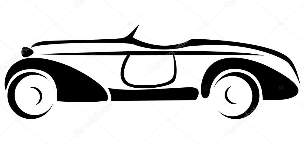 Car silhouette vector.