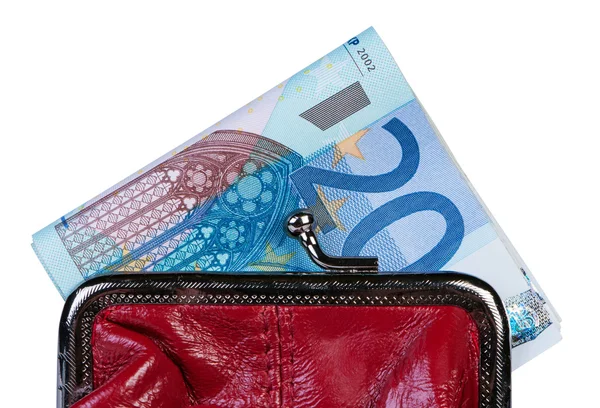 Money in wallet isolate on white background. — Stock Photo, Image