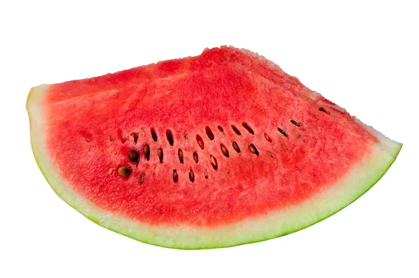 Skiva vattenmelon isolera på vit bakgrund. — Stockfoto
