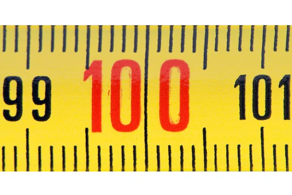Ruler isolate on white background close-up. — Stock Photo, Image
