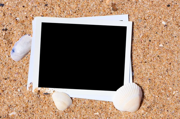 stock image Empty photo on background beach sand.