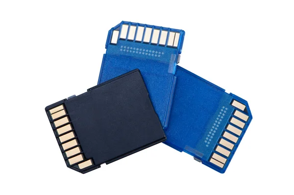Memory cards isolated on white background. — Stock Photo, Image