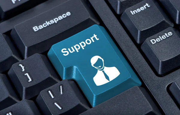 Button keypad support with man icon. — Stock Photo, Image