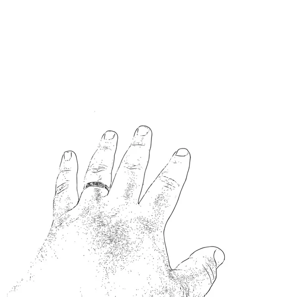 Lidská ruka tažený pencil.vector obrázek — Stockový vektor