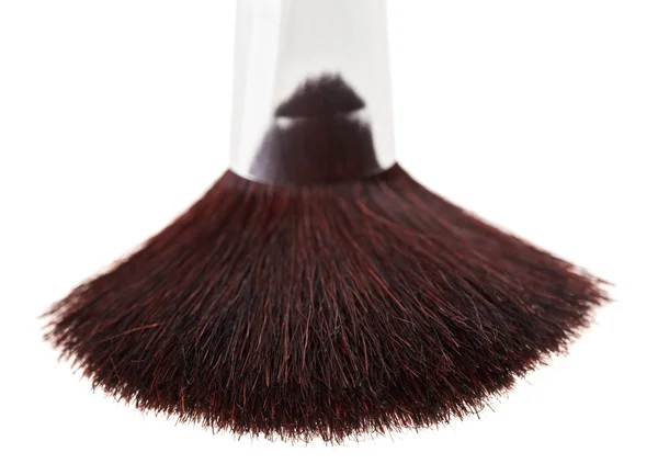 Professional makeup brush tip, isolated on white macro — Stock Photo, Image
