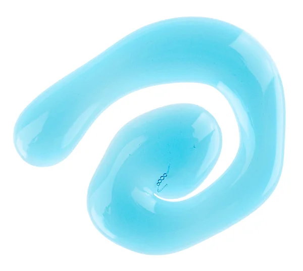 Campione di gel doccia blu, isolato su bianco — Foto Stock