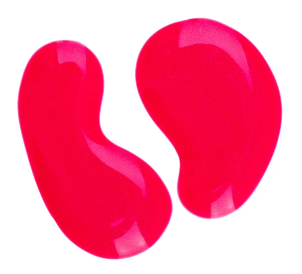 Campioni di goccia smalto rosa (smalto), isolati su bianco — Foto Stock