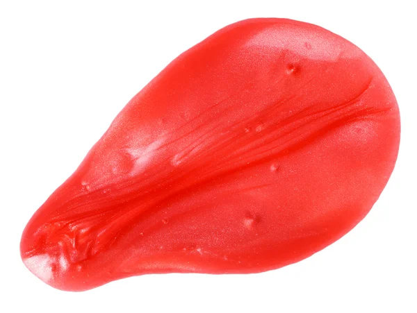 Зразок гелю червоного душу, ізольований на білому — стокове фото