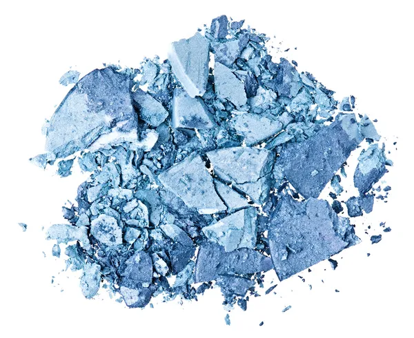 Ombretto blu rotto, isolato su macro bianca — Foto Stock