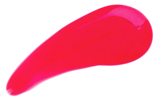 Розовый лак для ногтей (эмали) капли образцы, изолированные на белом — стоковое фото