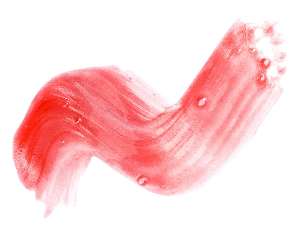 Červená sprchový gel vzorek, izolované na bílém — Stock fotografie