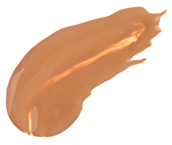 Beige tone cream (foundation) makeup samples, isolated on white — Stock Photo, Image