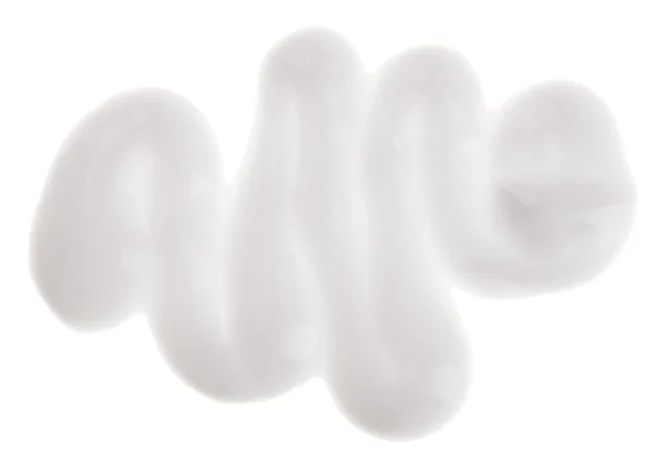 Προσώπου ενυδατική κρέμα (κρέμα) δείγμα, που απομονώνονται σε λευκό — Φωτογραφία Αρχείου