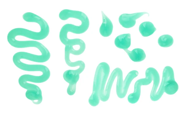 Grüne Feuchtigkeitscreme-Probe, isoliert auf weiß — Stockfoto