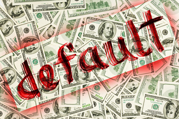 Default of USA dollar currency concept photo