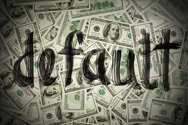 Default of USA dollar currency concept photo — Stock Photo, Image