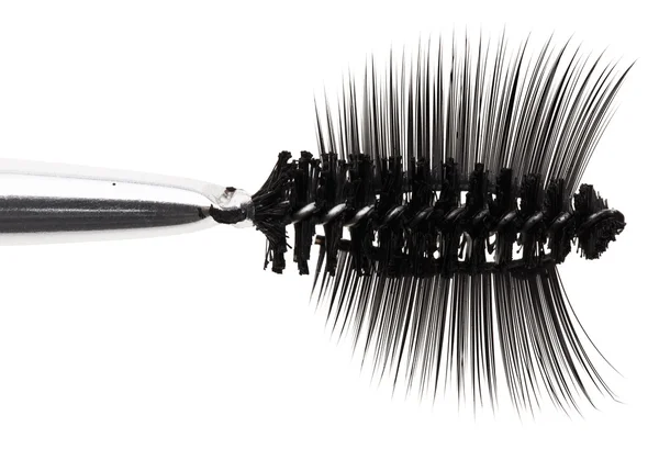 Rímel negro cepillo y pestañas falsas composición abstracta, en —  Fotos de Stock