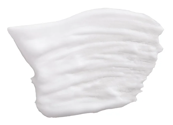 Holení pěna (krém) vzorku, izolované na bílém — Stock fotografie