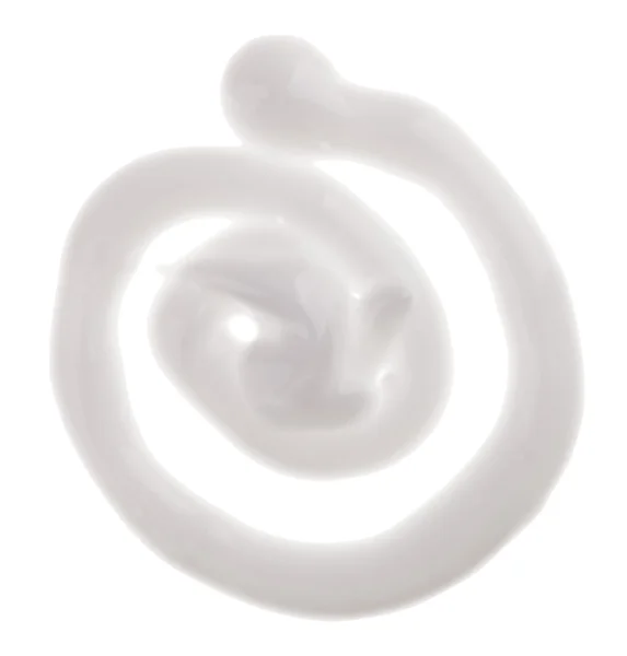 Образец увлажняющего крема для лица, изолированный на белом — стоковое фото