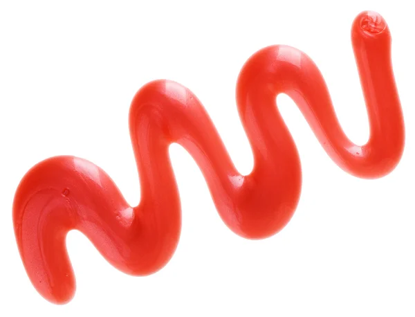 Röd dusch gel prov, isolerad på vit — Stockfoto