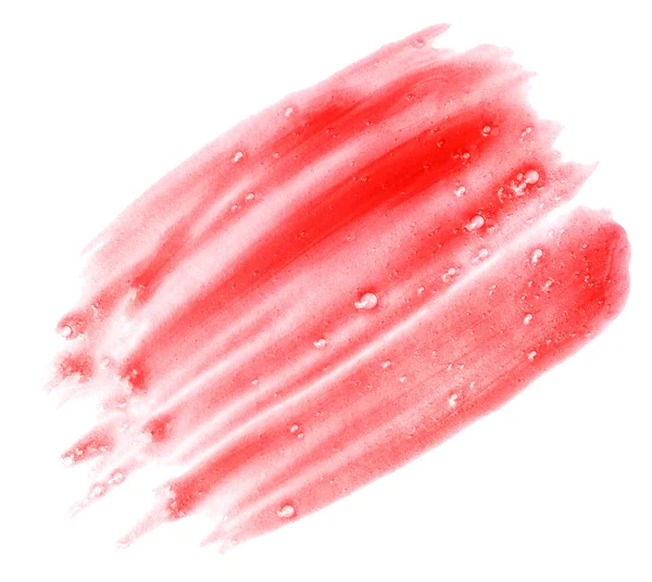 Красный образец геля для душа, изолированный на белом — стоковое фото