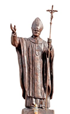 Statue Pope John Pavel 2 in Vitebsk clipart