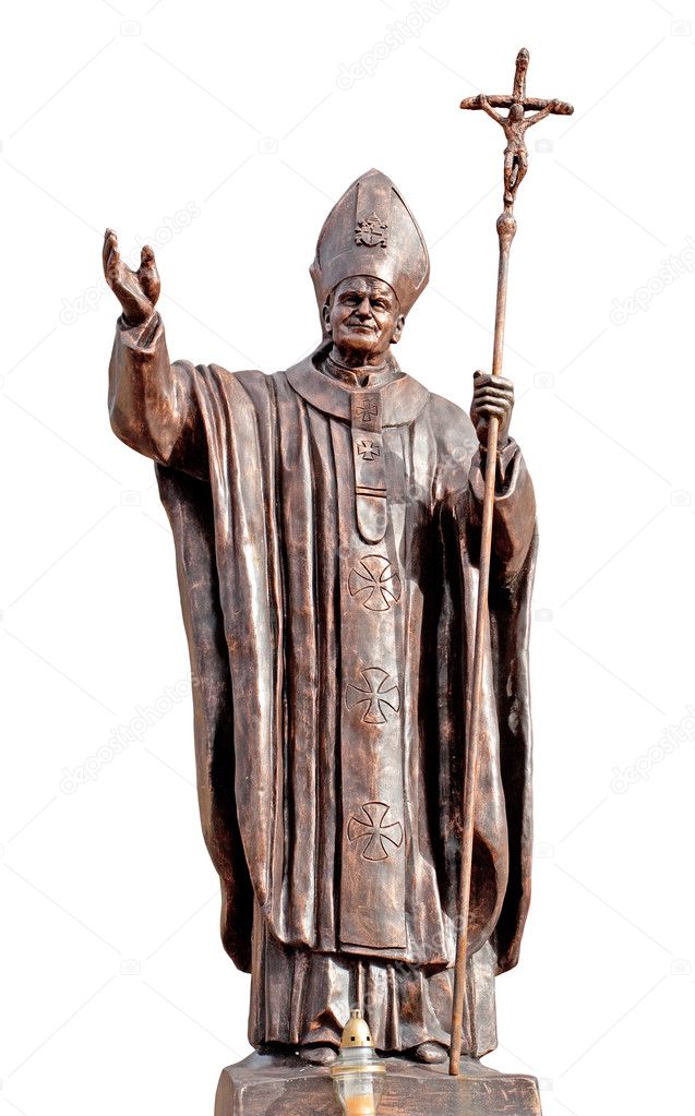 Statue Pope John Pavel 2 in Vitebsk — Stock Photo © balaikin #6268351