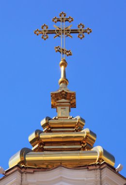 Ortodoks Hıristiyan Kilisesi bir kubbe üzerinde çapraz