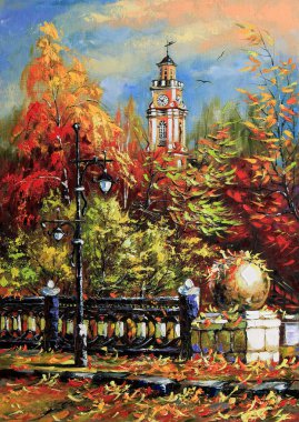 Ancient Vitebsk in the autumn clipart