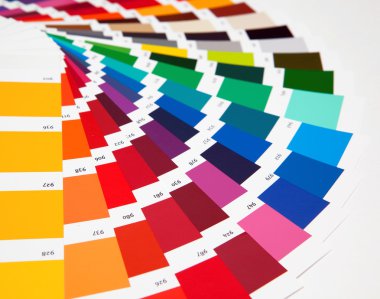 Set of samples of various colours clipart