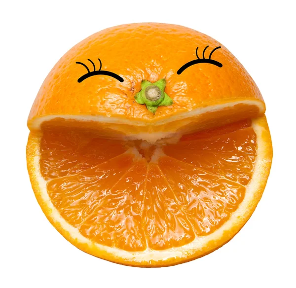 Χαμόγελο από πορτοκάλι — Φωτογραφία Αρχείου