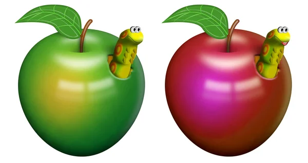 stock image Worm in an apple