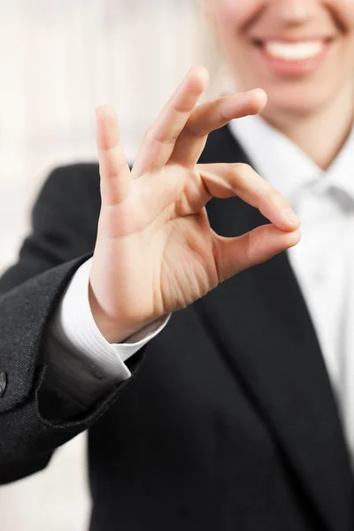 Women gesturing success sign — Stock Photo, Image