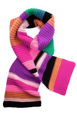 Striped knit scarf clipart