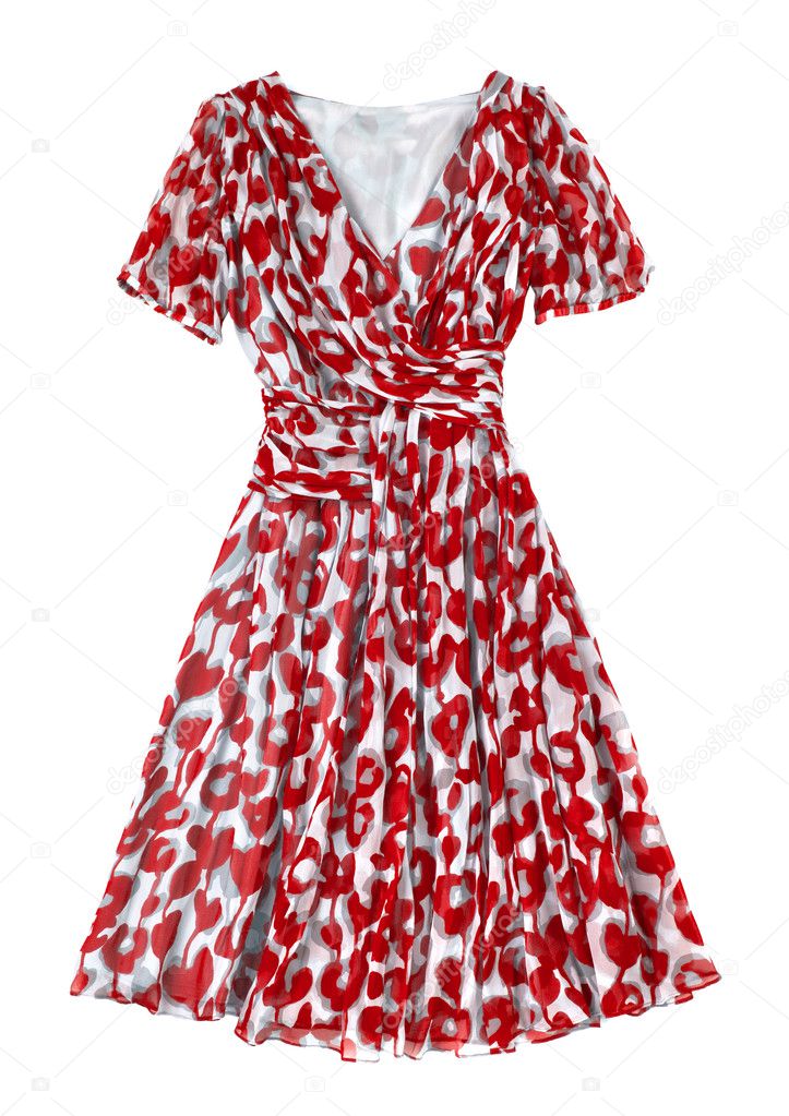 Red summer women dress