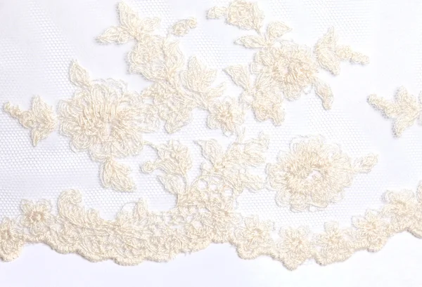 Białe koronki makro tekstura tło — Zdjęcie stockowe