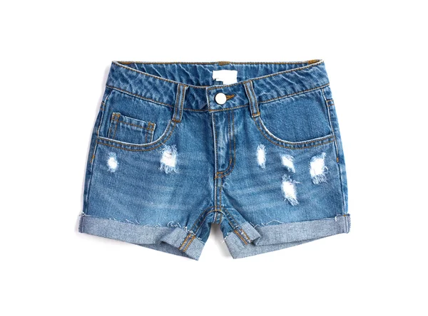 Pegamento pantalones cortos de mezclilla de verano — Foto de Stock