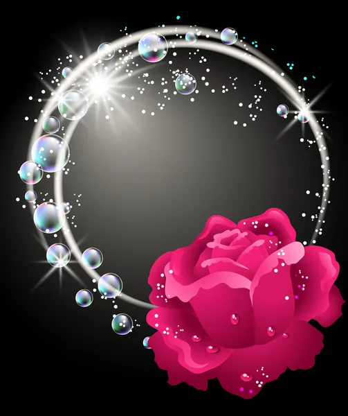 Rosen und Blasen — Stockvektor