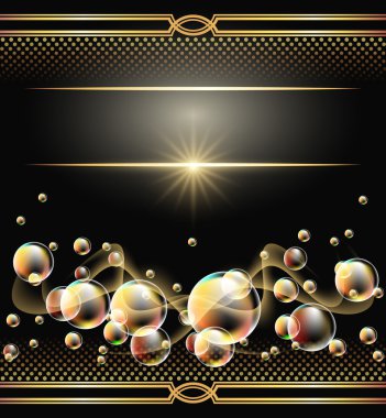 Background with bubbles and star clipart