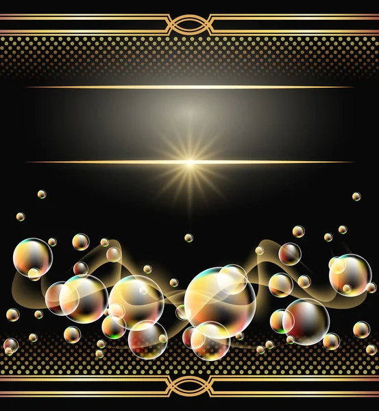 Bubbles ve star arka plan — Stok Vektör