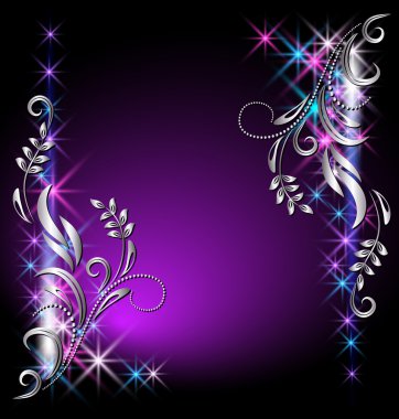 Glowing background with stars clipart