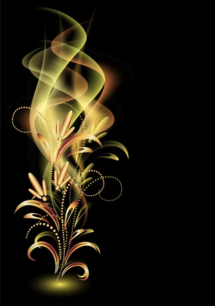 Fond lumineux avec fumée — Image vectorielle