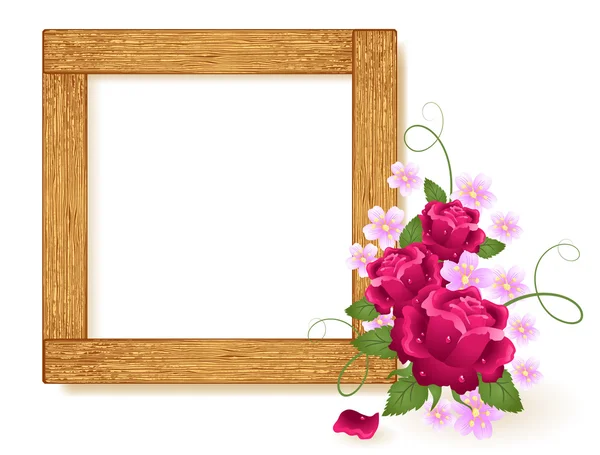 Design wooden photo frames — Stock Vector