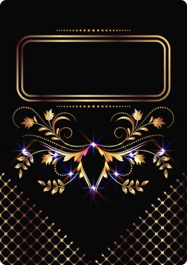 Background with golden ornament clipart