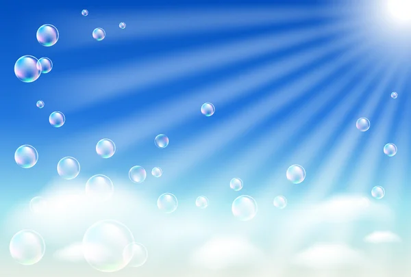 Облака и пузыри — стоковый вектор