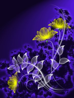 Transparent flowers clipart