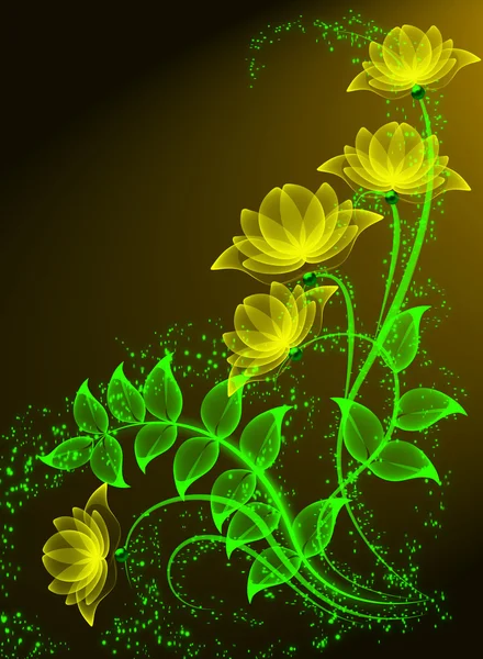 Transparent blommor — Stockfoto