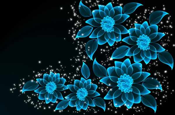 Kouzelné transparentní květiny — Stock fotografie
